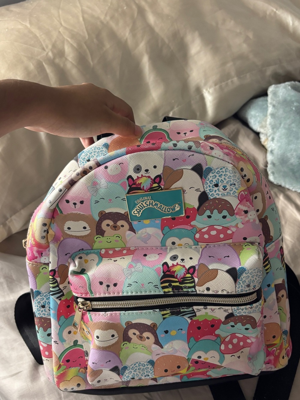 Squishmallows Kids Backpack - Pastel Pink, Mint, Blue, Purple